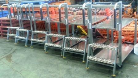 Custom fabricated order picking trolleys