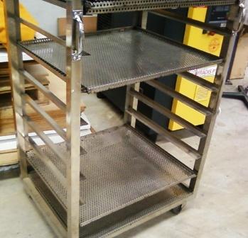 Stainless steel baking trolley Custom fabricated stainless steel baking trolley