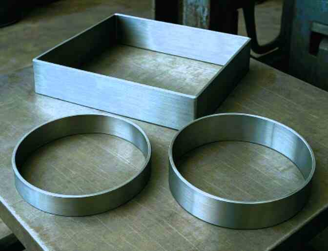 Square and round metal rings Fabricated 316 stainless steel equipment rings