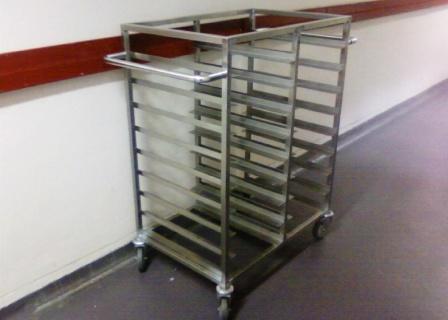 perforated tray Oven trolley custom manufactured mobile storage perforated tray oven trolley