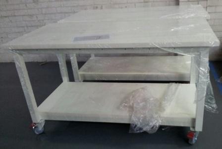 Powder Coated Automation Trolleys Customised manufactured made to order powder coated automation trolleys