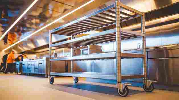 MStainless Steel Mbile Trolleys Made to order mobile storage warehouse trolleys