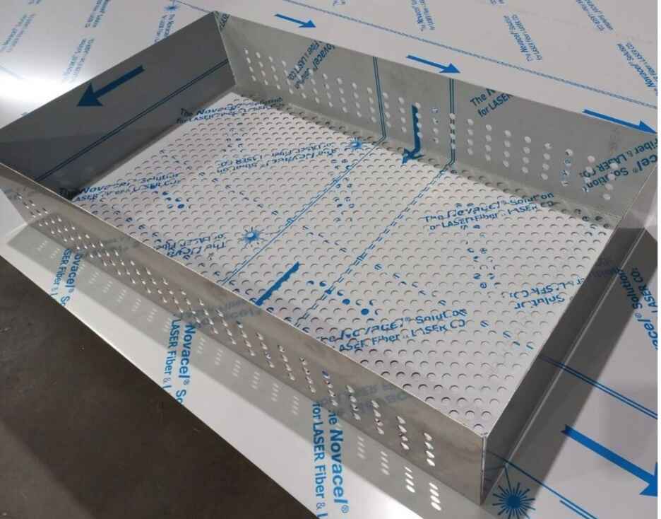 Perforated 316 stainless sheetmetal manufacturing Perforated 316 stainless steel sheet metal frame manufacturing, Sydney, NSW